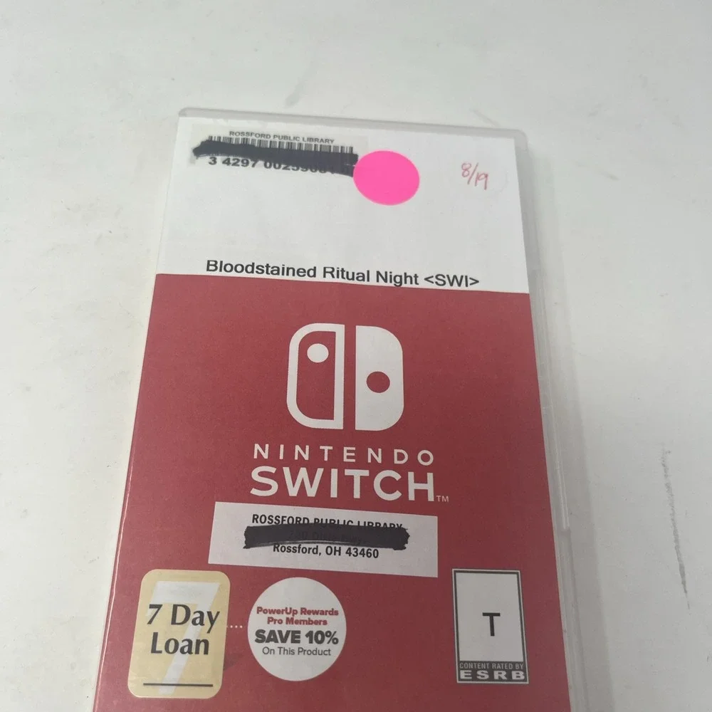 Bloodstained Ritual of the Night Nintendo Switch 2019 Game Cartridge